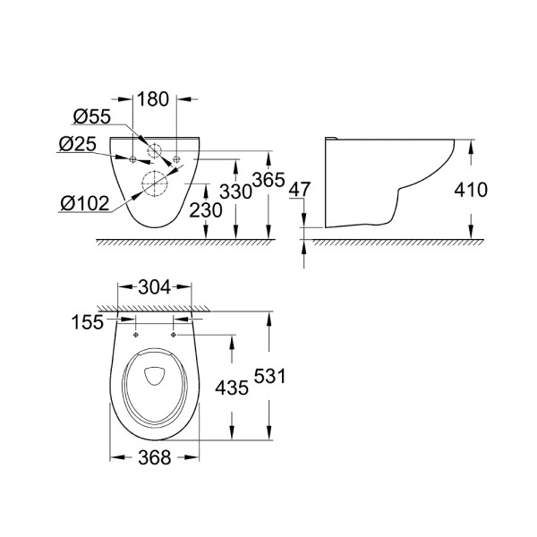 Bau Підвісний унітаз (39427000)