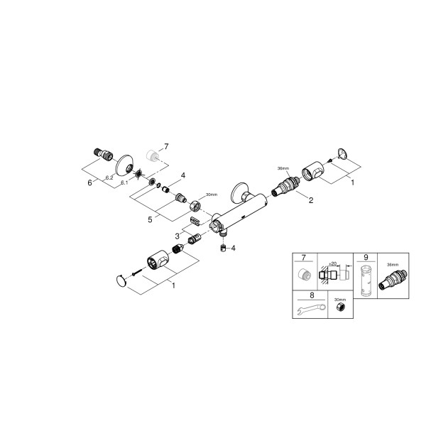 Grohtherm 500 Термостат для душу (34793000)