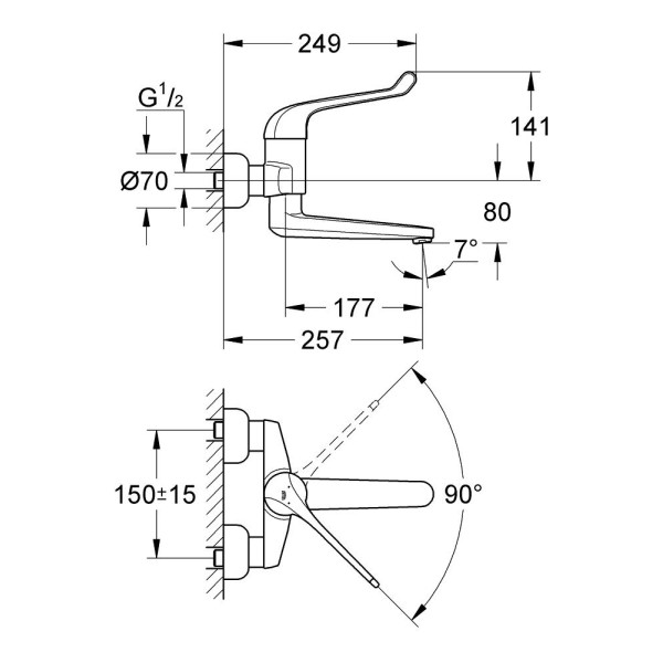Euroeco Special SSC Одноважільний безпечний змішувач для раковини (32793000)