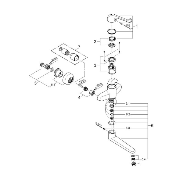 Euroeco Special SSC Одноважільний безпечний змішувач для раковини (32793000)