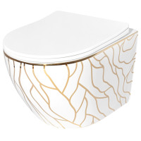 Унітаз Carlos Flat Wave Золото REA-C8767