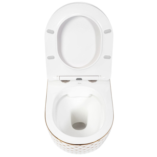 Унітаз Carlos Flat Душевая Кабина REA Золото REA-C5100