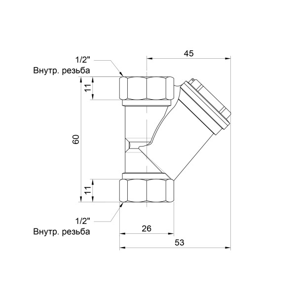 Фільтр SD Forte 1/2" для води SF124NW15