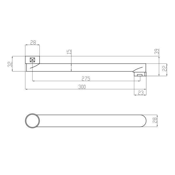 Вилив для ванни Lidz (CRM) 54 02 300 00