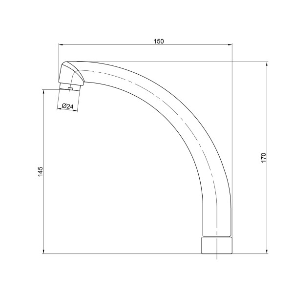Вилив для кухні Lidz (CRM)-54 01 272 00