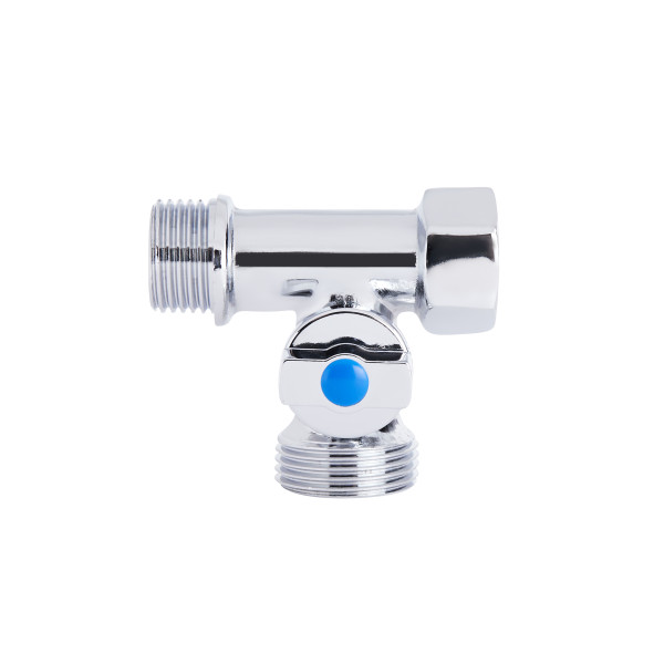 Кран приладовий кульовий SD Plus 1/2"х3/4"х1/2" ЗЗВ SD186W152015