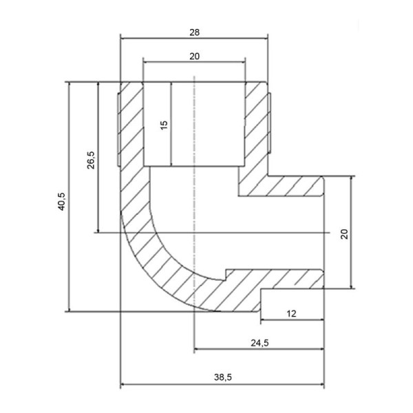 Кут з поліпроп. (90) 20вз д/поліпроп. труб  Blue Ocean "Бiлий"