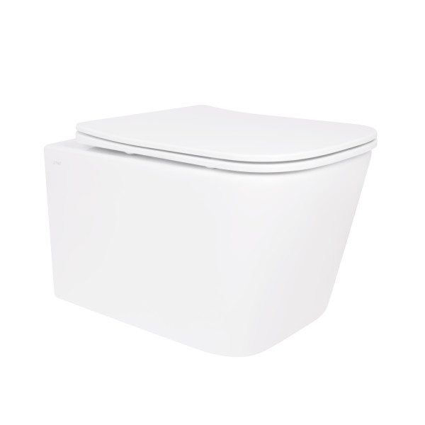 Унітаз підвісний Qtap Crow безобідковий з сідінням Soft-close QT05335170W