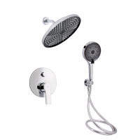 Комплект для душу Qtap Chrome: Змішувач QTUST6216107ODC + Лійки (QTRUC125CRM45952,QTHLA107CRM45948) + Шланг QTHADPVC200C + Підключення QTCRMBH030