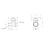 Кран кульовий SD Plus 1/2" ВР для води (метелик) SD602W15