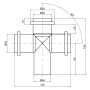 Хрестовина каналізаційна TA Sewage 50, 90°